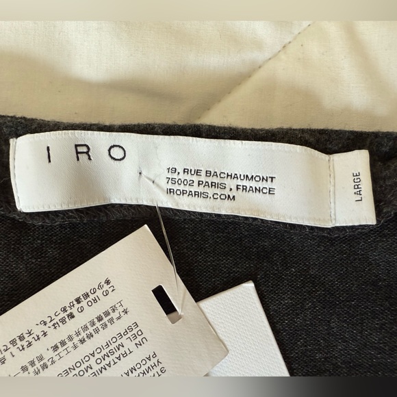 IRO Anthracite Dark Gray Mini Dress - Picture 8 of 9